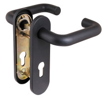 Ручка дверная FP.DH172.0433 NE (DH-0433 NE) (9x140) с пружиной BL-24 черный