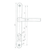 Ручка дверная на планке РФ1-85.25 (85 мм) черный матовый