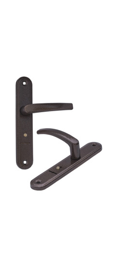 Ручка дверная 4131 Вега (черный муар) /124:1:84(9005)/ | Алюминий, М6 120х25