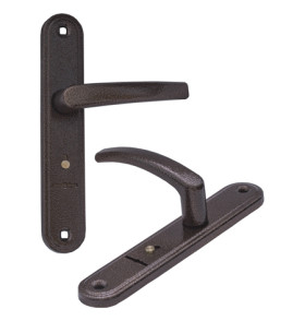 Ручка дверная 4131 Вега (черный муар) /124:1:84(9005)/