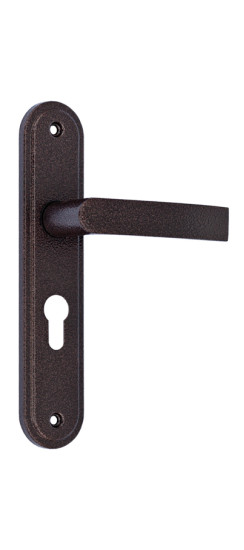 Ручка дверная для ЗВ4 НР0901 (плоская) медный антик | Алюминий, М6 120х26