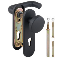 Ручка дверная FP.DH72.043P-KNOB NE (DH-043P-KNOB NE), нейлон, квадрат 9x90 мм, BL-24 черный