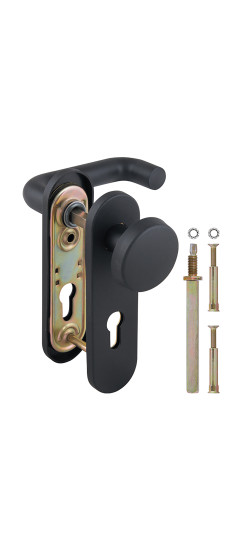 Ручка дверная FP.DH72.043P-KNOB NE (DH-043P-KNOB NE), нейлон, квадрат 9x90 мм, BL-24 черный | Огнеупорный нейлон на стальном основании