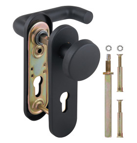 Ручка дверная FP.DH72.043P-KNOB NE (DH-043P-KNOB NE), нейлон, квадрат 9x90 мм, BL-24 черный