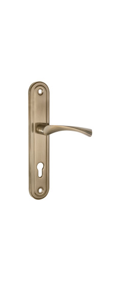 Ручка на планке HANDLE90.CRONA.04-85 (P90 8504 CRONA) AB бронза | Сталь, М6 120х25