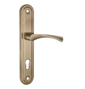 Ручка на планке HANDLE90.CRONA.04-85 (P90 8504 CRONA) AB бронза