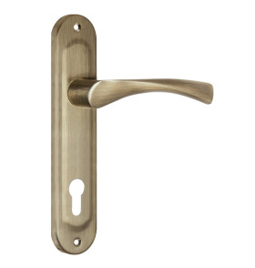 Ручка на планке HANDLE90.CRONA.18-85 (P90 8518 CRONA) AB бронза