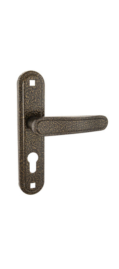 Ручка дверная на планке РФ1-55/03А (бронза антик) | Алюминий, -