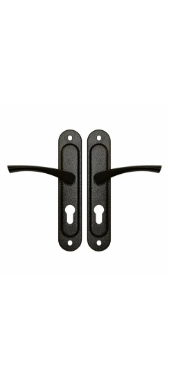 Ручка дверная на планке РФ1-55.17 (черный) | Алюминий, -