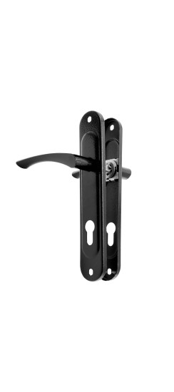 Ручка дверная на планке РФ1-85/07А (черный) | Алюминий, -