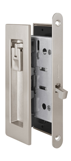 Защелка с ручками для раздвижных дверей SH.URB153.KIT011-BK (SH011 URB) SN-3 матовый никель | ZAMAK/Сталь