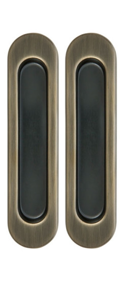 Ручка для раздвижных дверей SH.LD152.010 (SH010) АВ-7 бронза | ZAMAK, врезная