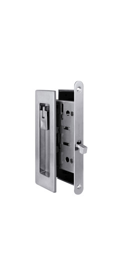 Защелка с ручками для раздвижных дверей SH.URB153.KIT011-BK (SH011 URB) MWSC-33 итальянский тисненый | ZAMAK/Сталь