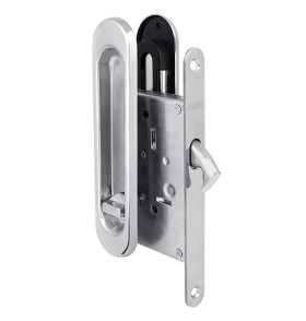 Защелка с ручками для раздвижных дверей SH.SL152.KIT011-BK (Soft LINE SL-011) СP-8 хром