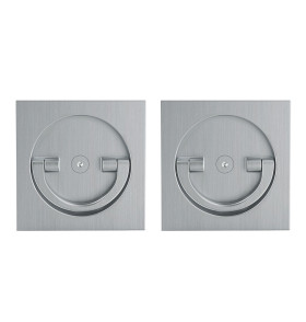 Ручка поворотная для раздвижных дверей SH.QUADRO55.BK8х2 MWSC-33 итальянский тисненый