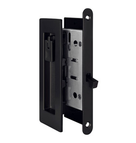 Защелка с ручками для раздвижных дверей SH.URB153.KIT011-BK (SH011 URB) BL-26 черный