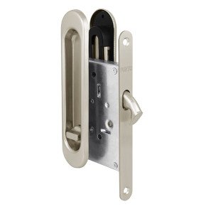 Защелка с ручками для раздвижных дверей SH.SL152.KIT011-BK (Soft LINE SL-011) SN-3 матовый никель