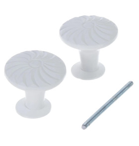 Ручка-кнопка БУ (белый)