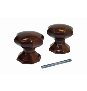 Ручка-кнопка фигурная Красное дерево