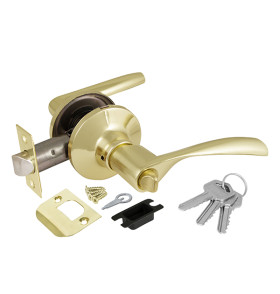 Ручка защелка DK610 PB-ET (6010 PB-E) (кл./фик.) золото