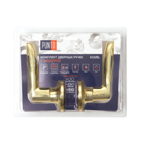 Ручка защелка DK610/BL PB-PS (без фик.) золото