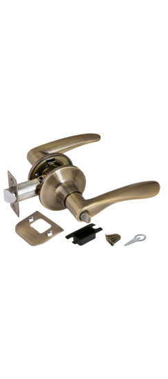 Ручка защелка DK620 AB-BK (6020 AB-B) (фик.) бронза | ZAMAK/Сталь