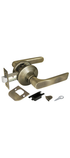 Ручка защелка DK624 AB-PS (6024 AB-P) (без фик.) бронза | ZAMAK/Сталь