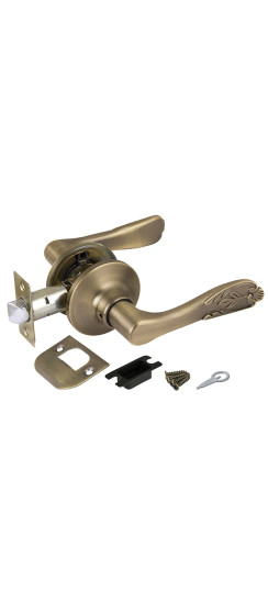 Ручка защелка DK633 MAB-PS (6033 MAB-P) (без фик.) мат.бронза | ZAMAK/Сталь