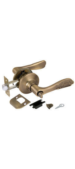 Ручка защелка DK633 MAB-BK (6033 MAB-B) (фик.) мат.бронза | ZAMAK/Сталь