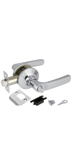 Ручка защелка DK626 CP-BK (6026 CP-B) (фик.) хром | ZAMAK/Сталь