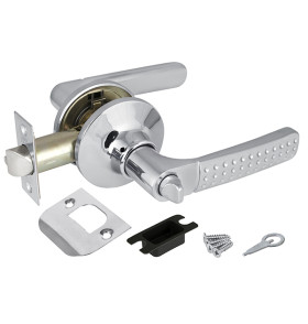 Ручка защелка DK626 CP-BK (6026 CP-B) (фик.) хром