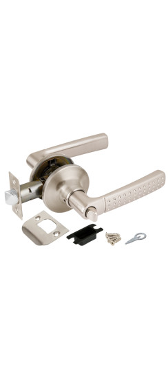 Ручка защелка DK626 SN-BK (6026 SN-B) (фик.) мат. никель | ZAMAK/Сталь