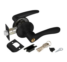 Ручка защелка DK620 BL-ET (6020 BL-E) (кл./фик.) черный