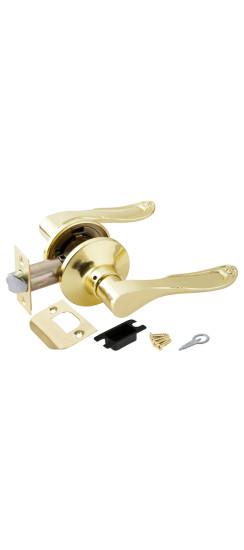 Ручка защелка DK630 PB-PS (6030 PB-P) (без фик.) золото | ZAMAK/Сталь