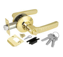Ручка защелка DK626 PB-ET (6026 PB-E) (кл./фик.) золото