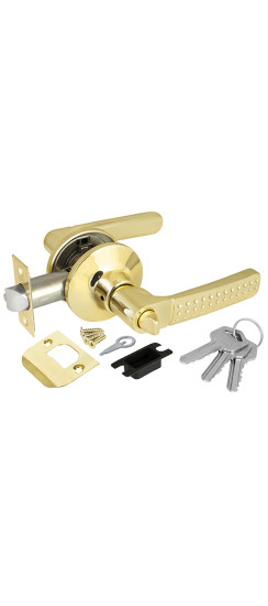 Ручка защелка DK626 PB-ET (6026 PB-E) (кл./фик.) золото | ZAMAK/Сталь