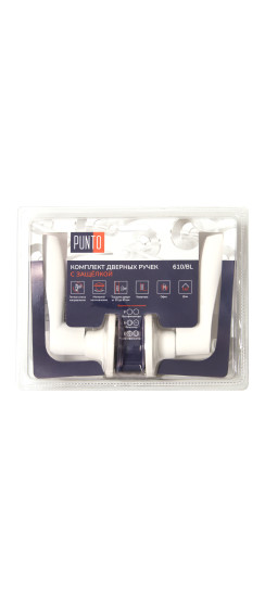 Ручка защелка DK610/BL WH-BK (фик.) белый | Алюминий