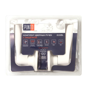 Ручка защелка DK610/BL WH-BK (фик.) белый