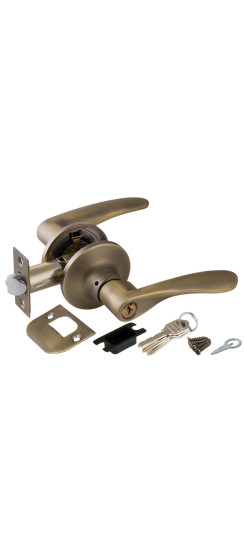 Ручка защелка DK620 MAB-ET (6020 MAB-E) (кл./фик.) мат. бронза | ZAMAK/Сталь