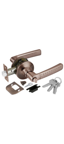 Ручка защелка DK626 AC-ET (6026 AC-E) (кл./фик.) медь | ZAMAK/Сталь