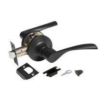 Ручка защелка DK610 BL-PS (6010 BL-P) (без фик.) черный