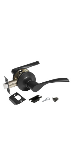 Ручка защелка DK610 BL-PS (6010 BL-P) (без фик.) черный | Алюминий/Сталь