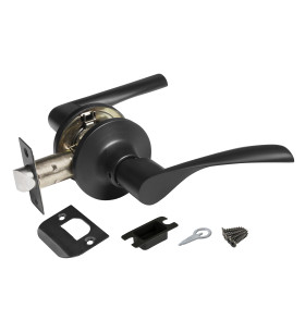 Ручка защелка DK610 BL-PS (6010 BL-P) (без фик.) черный