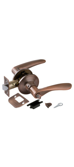 Ручка защелка DK620 AC-BK (6020 AC-B) (фик.) медь | ZAMAK/Сталь