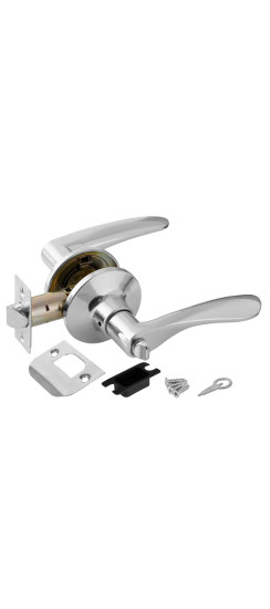 Ручка защелка DK620 CP-BK (6020 CP-B) (фик.) хром | ZAMAK/Сталь