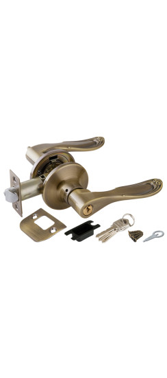 Ручка защелка DK630 AB-ET (6030 AB-E) (кл./фик.) бронза | ZAMAK/Сталь