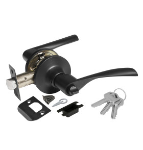 Ручка защелка DK610 BL-ET (6010 BL-E) (кл./фик.) черный