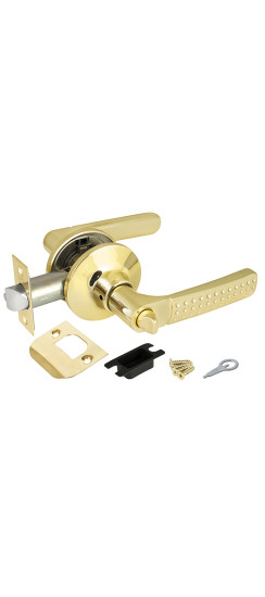 Ручка защелка DK626 PB-BK (6026 PB-B) (фик.) золото | ZAMAK/Сталь