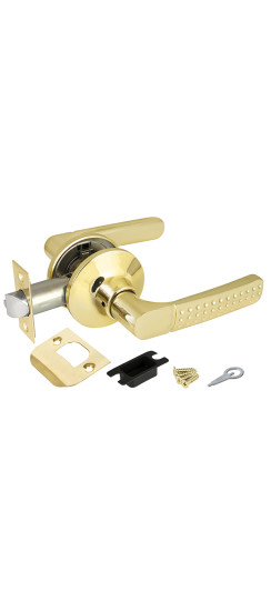 Ручка защелка DK626 PB-PS (6026 PB-P) (без фик.) золото | ZAMAK/Сталь