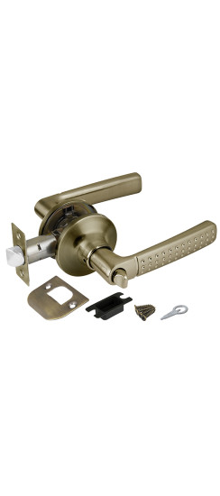 Ручка защелка DK626 AB-BK (6026 AB-B) (фик.) бронза | ZAMAK/Сталь